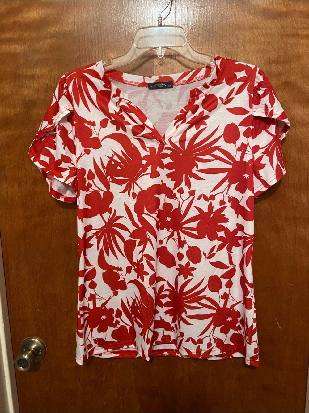 NWOT Knit Top with Short Tulip Sleeves